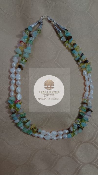 Pearl & Sea Coral Combination Neckpiece