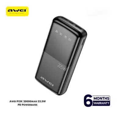 Awei P13K 22.5W PD Powerbank 20000mAh Fast Charging - Image 2