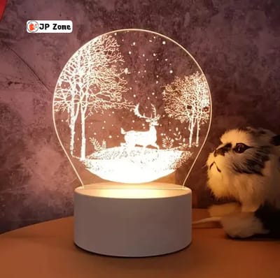 3D deer lamp