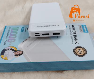 Foomee FP107 10000mAh Power Bank - White - Image 3