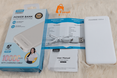 Foomee FP107 10000mAh Power Bank - White - Image 5