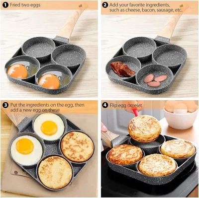 Nonstick 4-Hole Frying Pan