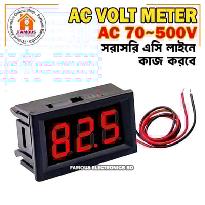 AC volt meter 70-500V 0.56" LED Digital Voltmeter Voltage Meter RED Display