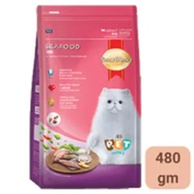 Smart heart Adult Cat Food Seafood 480gm