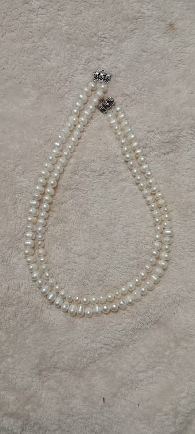 Exclusive 2 Layer White pearl Necklace