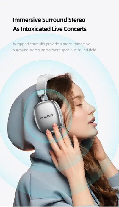Awei AT7 Bluetooth wireless headphone stereo surround speaker with microphone headset - Image 4