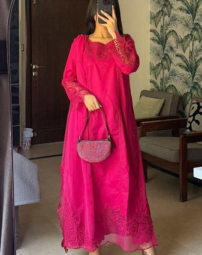 Hot pink Stitch Dress ♥️