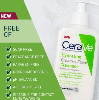 cerave hydrating cleanser 88ml - Image 3