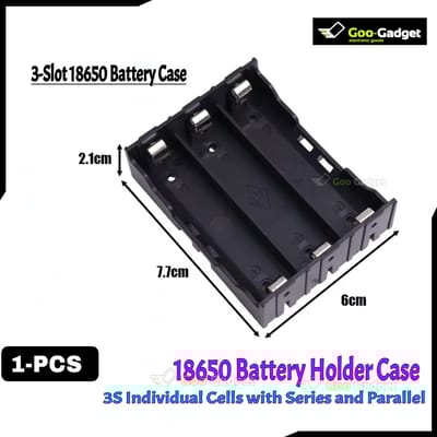 3x holder 18650 Battery Holder for Individual Cells | Series and Parallel Open Line | PCB Mountable