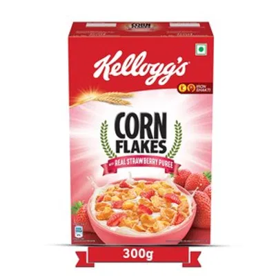 Kelloggs Corn Flakes (Real Strawberry Puree) 300gm