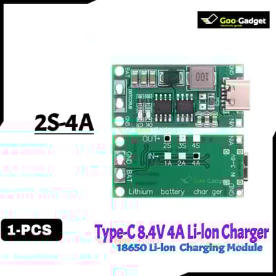 Multi-Cell 2S 3S 4S Type-C Step-Up Boost Charger | 8.4V 12.6V 16.8V LiPo/Li-Ion Battery Charger