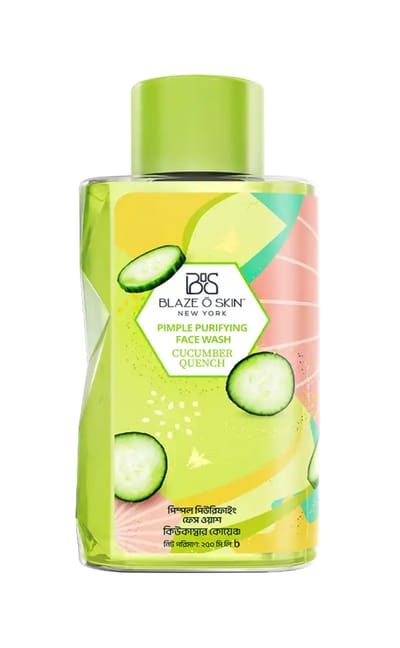 Blaze O' Skin Pimple Purifying Face Wash Cucumber Quench 250ml - Image 1