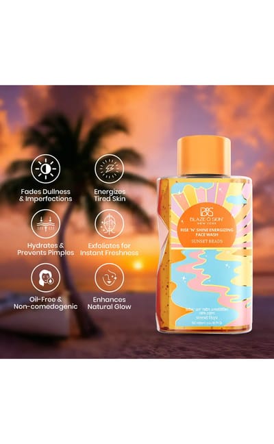 Blaze O’ Skin Rise ‘N’ Shine Energizing Face Wash – Sunset Beads 250ml - Image 2