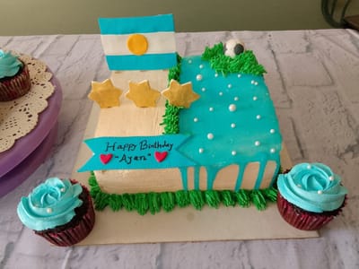 Argentina Theme Cake- 2 Pound