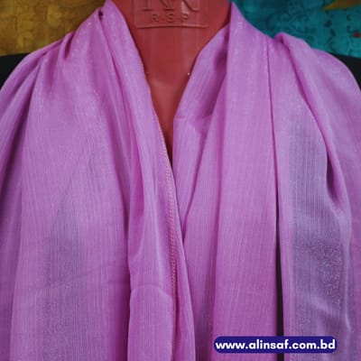 গোলাপি কালার জর্জেট জরি ওড়না - PINK COLOR GEORGETTE JORI ORNA