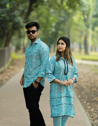 শার্ট এবং টু পিস কাপল ড্রেস - Image 2