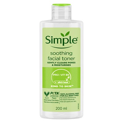 Simple Kind To Skin Soothing Facial Toner 200ml - Image 2