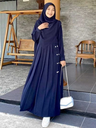 আনেয়া কুচি বোরকা সেট হিজাব সহ - Image 1