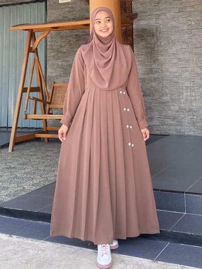 আনেয়া কুচি বোরকা সেট হিজাব সহ - Image 3