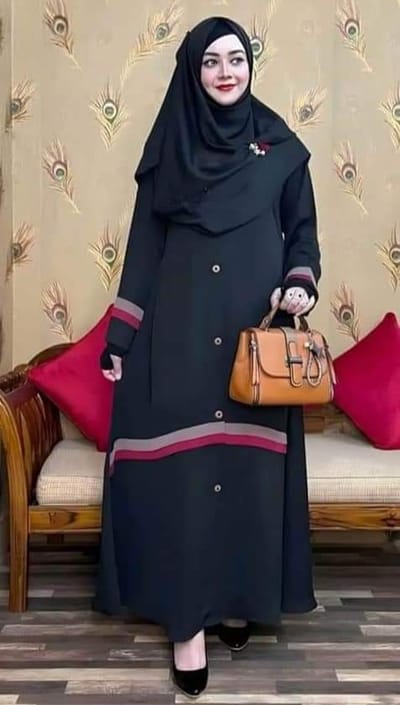 প্রিমিয়াম দুবাই চেরি বোরকা - Image 3