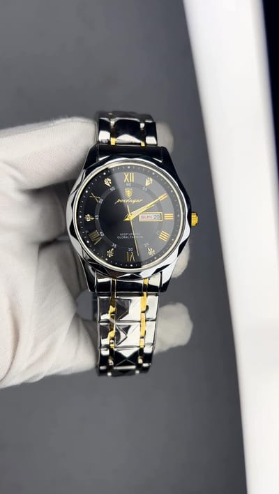 Gold Quartz Watch For Men