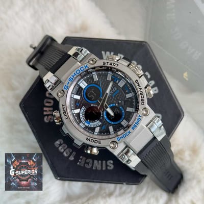 G-Shock || AA Grade || Future design | Black belt full silver body