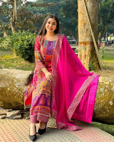 Georgette Readymade Three Piece - Image 3