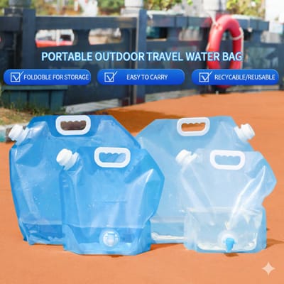 Reusable & Foldable Large-Capacity Emergency Water Container - water bag