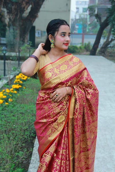 সিল্ক কাতান শাড়ি - Image 2