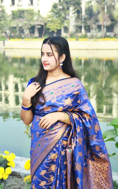 সিল্ক কাতান শাড়ি - Image 4