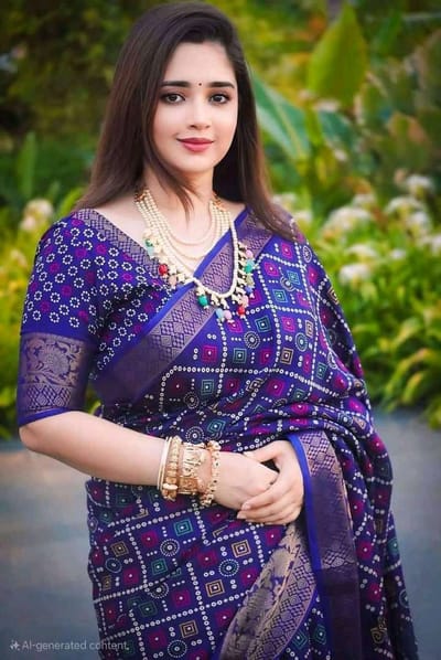 ভাইরাল পিওর সিল্ক বাটিক শাড়ীর সাথে ব্লাউজ পিস আছে - Image 1