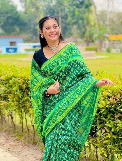 বাটিক প্রিন্ট শাড়ি - Image 1