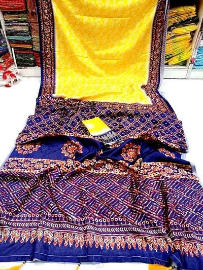 বাটিক প্রিন্ট শাড়ি - Image 3