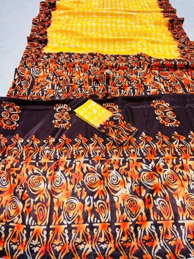 বাটিক প্রিন্ট শাড়ি - Image 5