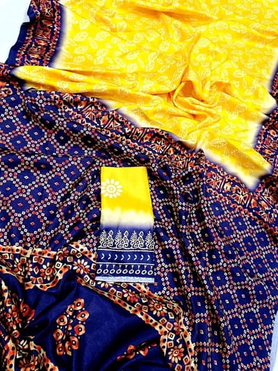 বাটিক প্রিন্ট শাড়ি - Image 7