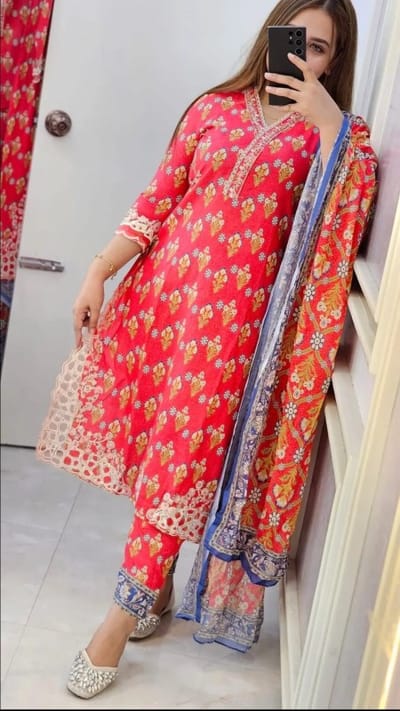 কটন থ্রি পিস - Image 3