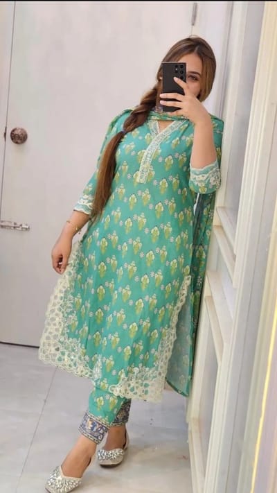 কটন থ্রি পিস - Image 1