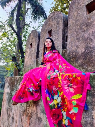 হাফ সিল্ক শাড়ী - Image 3