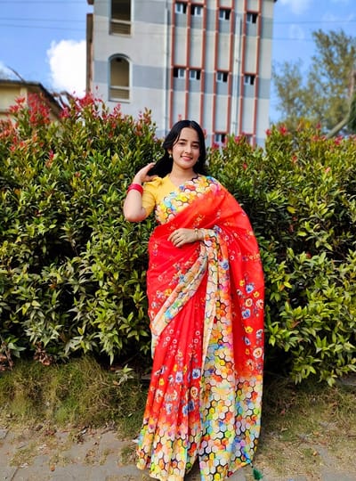 হাফ সিল্ক শাড়ী - Image 5