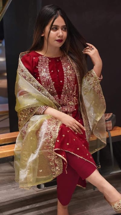 এমব্রয়ডারি রেডিমেড থ্রি পিস - Image 2