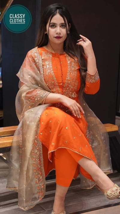 এমব্রয়ডারি রেডিমেড থ্রি পিস - Image 3