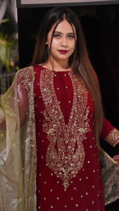 এমব্রয়ডারি রেডিমেড থ্রি পিস - Image 4