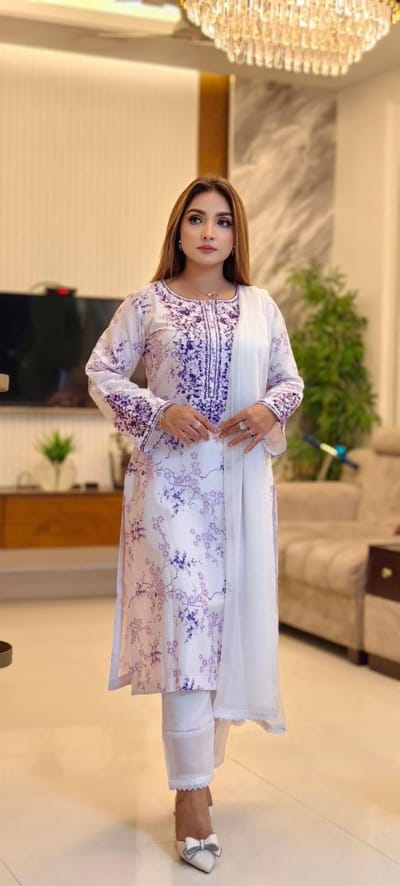 Cotton Printed Three Piece - Image 2