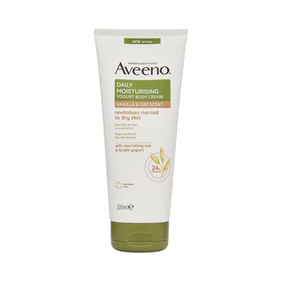 AVEENO® DAILY MOISTURISING YOGURT BODY CREAM VANILLA & OAT- 200ml - Image 1