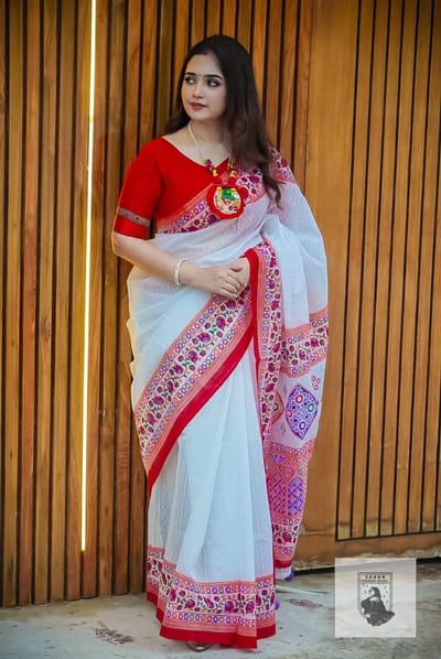 উন্নত মানের হাফ সিল্ক শাড়ি - Image 6