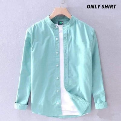 Solid Color Cotton Shirt (Only Shirt - Image 14