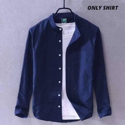 Solid Color Cotton Shirt (Only Shirt - Image 15