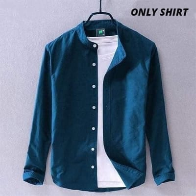 Solid Color Cotton Shirt (Only Shirt - Image 16