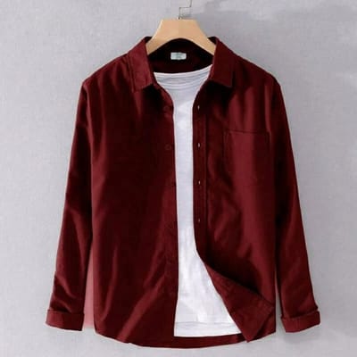 Solid Color Cotton Shirt (Only Shirt - Image 20