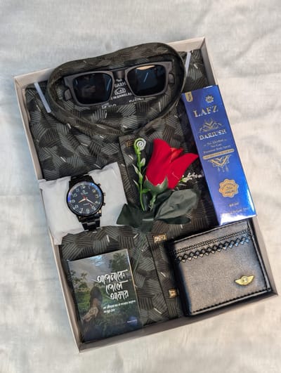 প্রিন্ট পাঞ্জাবি কম্বো সেট - Image 3